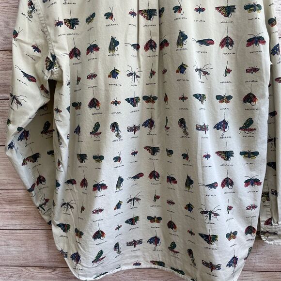 VINTAGE TOMMY HILFIGER SHIRT IN FLY FISHING PRINT - Picture 7 of 8